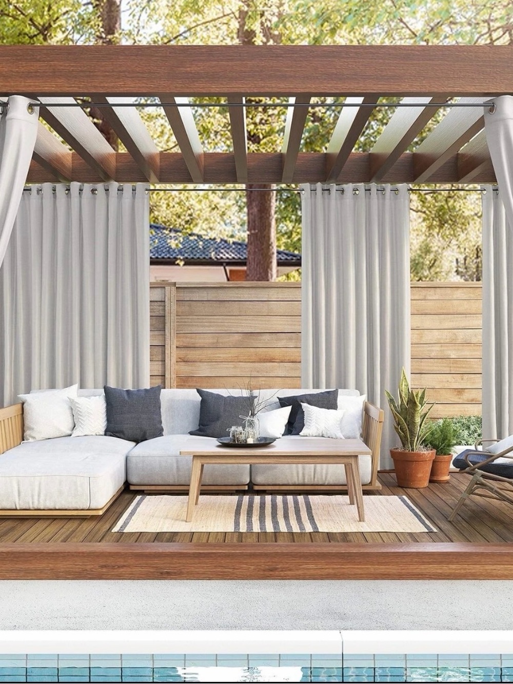 Sun Zero Sun Protection Outdoor Curtains - 2 pack